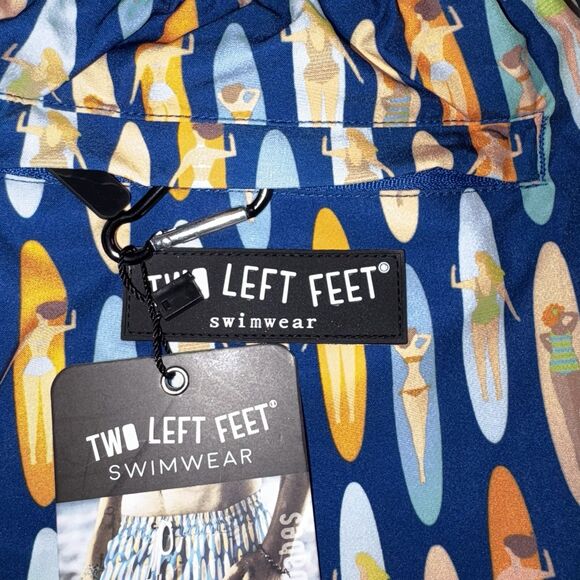 Two Left Feet Swimwear Men's Sz Small Swim Trunks Board Shorts Long Board Babes - Picture 10 of 14